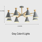 8 lumières gris