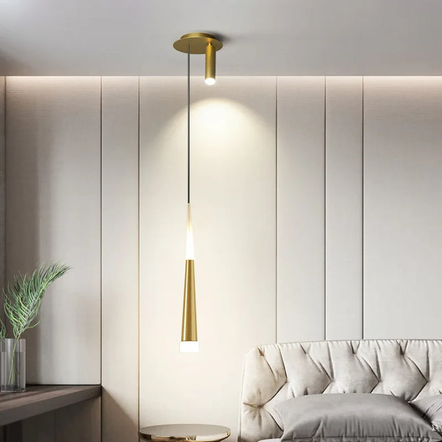 suspension led au design moderne avec long câble