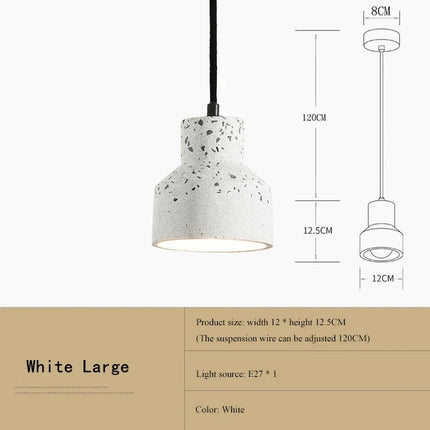 Suspension LED design nordique en terrazzo multicolore — LZ4P9XJ
