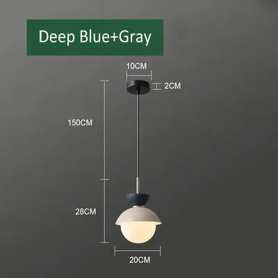 Suspension créative avec abat-jour en verre et câble long — LZ4X9T