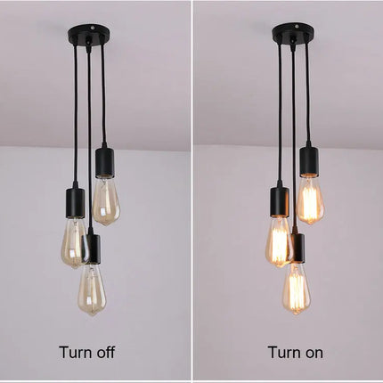 Suspension LED araignée bicolore noir, blanc et argent — LZ7XQ2