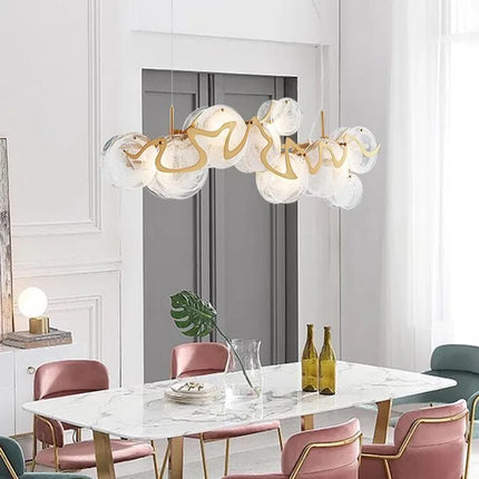 Lustre rond en verre et fer pour éclairage intérieur — LZ4D9Q7