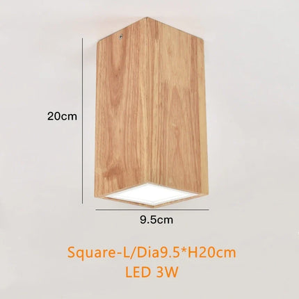 Spot Led rond en bois au design nordique