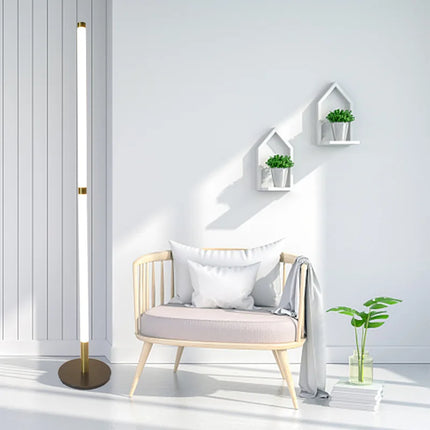 Lampadaire d'angle moderne sur pied démontable avec lumière intégrée — LZ4X9P
