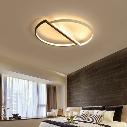 Plafonnier LED demi-cercle au design nordique moderne — LZ4X9T2