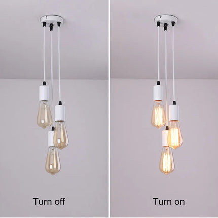 Suspension LED araignée bicolore noir, blanc et argent — LZ7XQ2