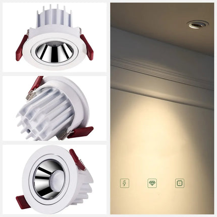 Plafonnier encastré moderne en aluminium réglable anti-éblouissement — LZ4X9P2