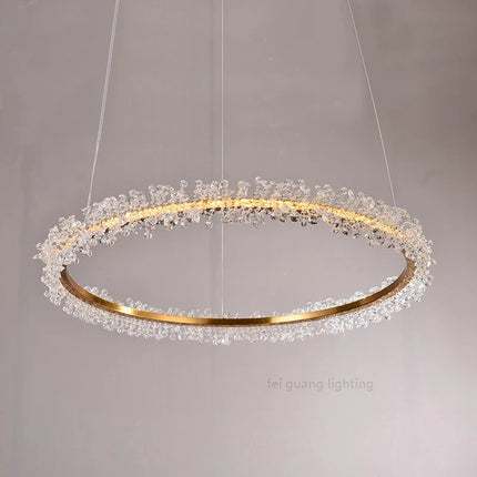 suspension en cristal design nordique pour intérieur moderne