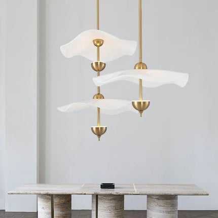 Lustre LED nordique en métal doré et acrylique pour intérieur — LZ4X9P