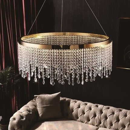 Lustre en cristal au design postmoderne pour décoration intérieure élégante — LZ4X9T2