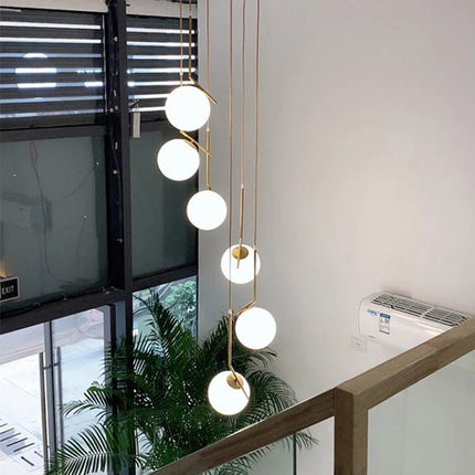 Lustre suspension moderne en verre style nordique — LZ4XJ9