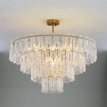 Lustre rond en verre pour intérieur moderne — LZ4X9T