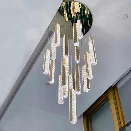 Lustre LED en cristal doré pour éclairage intérieur raffiné — LZ4X9M