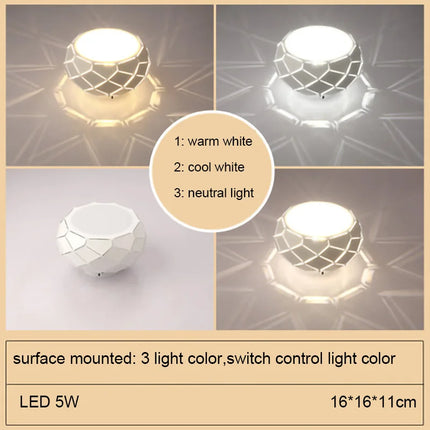 Plafonnier LED moderne avec gradation et trois modes de lumière — LZ4P9XJ