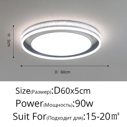 Plafonnier LED rond pour éclairage intérieur polyvalent — LZ4X9J