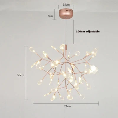 Suspension LED art déco en acier inoxydable et acrylique — LZ4XJ9