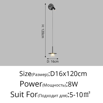 Suspension de chevet minimaliste petit lustre moderne — LZ4X9P