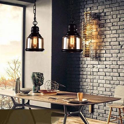 Suspension vintage en verre pour ambiance industrielle bar et café — LZ4X9T