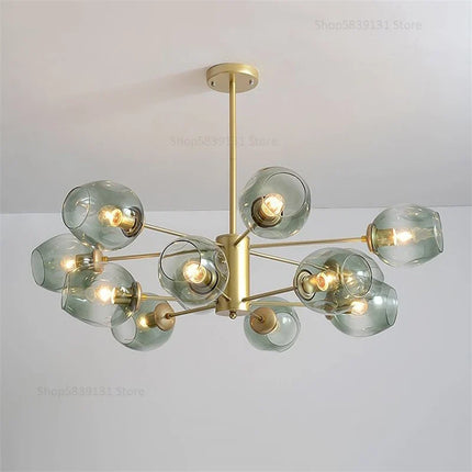 Lustre suspension nordique en verre et fer pour décoration — LZ7D9X