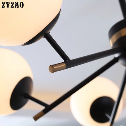 Lustre boule en verre pour décoration intérieure élégante — LZ4Q7M9