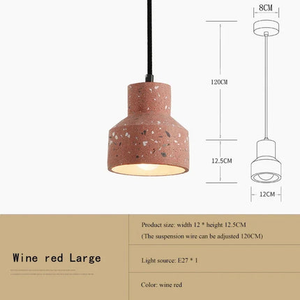 Suspension LED design nordique en terrazzo multicolore — LZ4P9XJ