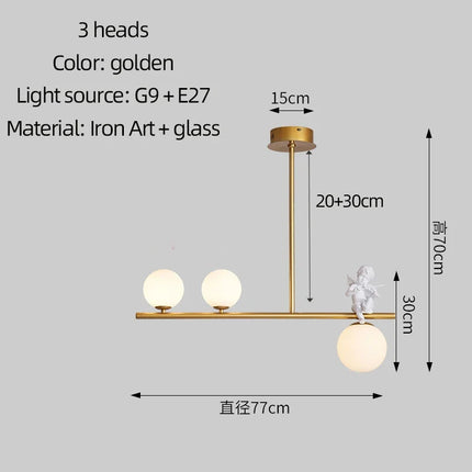 Lustre en verre design pour décoration intérieure moderne — LZ7D9X