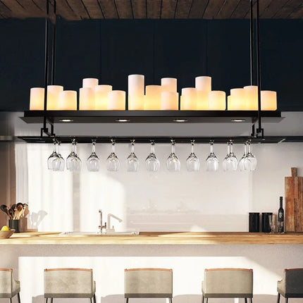 Lustre LED nordique en verre pour salle à manger et cuisine — LZ4X9Q2