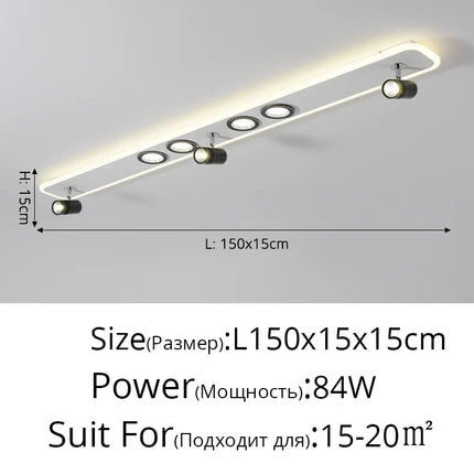 Plafonnier LED à spots en acrylique — LZ4X9P