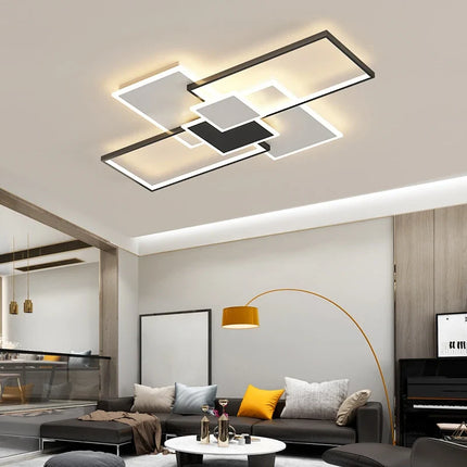 Plafonnier carré moderne avec éclairage LED intégré — LZ4X9B