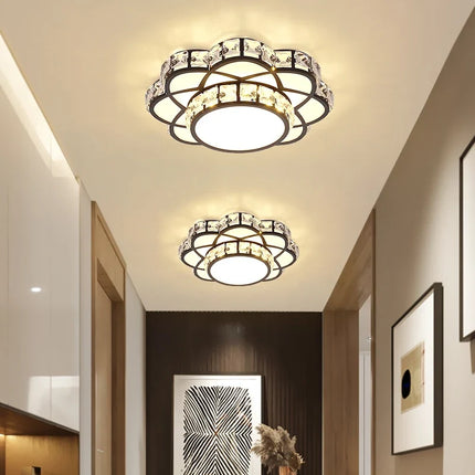Plafonnier LED décoratif en cristal avec motifs floraux — LZ4X9T2