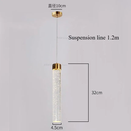 Suspension moderne en cristal à bulles pour bars et cafés — LZ4X9J