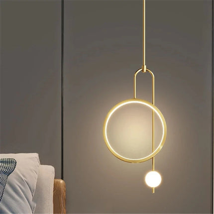 Suspension LED anneau au design nordique pour intérieur moderne — LZ4X9P2