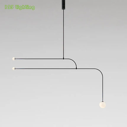Suspension design en métal noir pour intérieur contemporain — LZ4X9M
