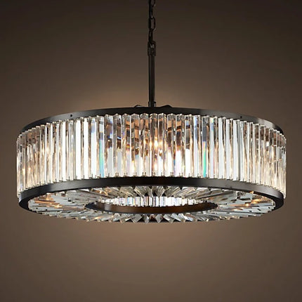 Lustre suspension vintage en cristal pour maison et hôtel — LZ4M9X2