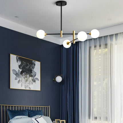 Lustre suspension en verre moderne à forme géométrique nordique — LZ4X9P