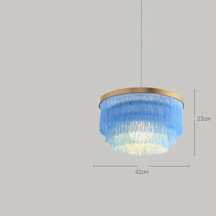 Lustre suspension romantique en fil de coton pour intérieur — LZ4X9J