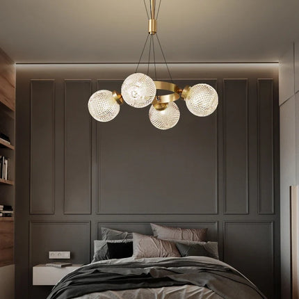 Lustre suspension en cuivre au design nordique simple et élégant — LZ4G7X2