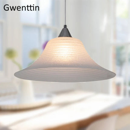 Suspension en verre style chapeau de paille pour décoration intérieure — LZ4X9M