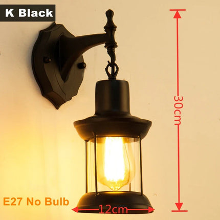 Applique murale LED rustique en fer vintage pour intérieur et extérieur — LZ4X9P2