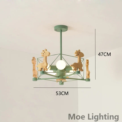 Suspension en bois LED pour chambre d'enfants — LZ7N4Q