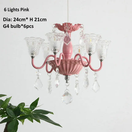 Suspension mini créative avec abat-jour en verre et cristal — LZ4P9XQ