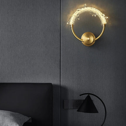 Applique murale LED décorative en cristal et cuivre pour intérieur — LZ4X9P2