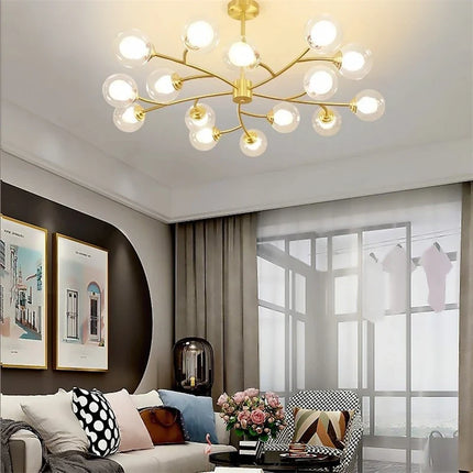 Lustre suspension LED moderne style moléculaire nordique — LZ4X9P2