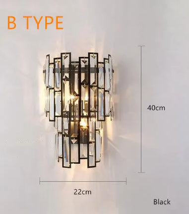 Applique murale en cristal pour décoration rétro et moderne — LZ4X9P2