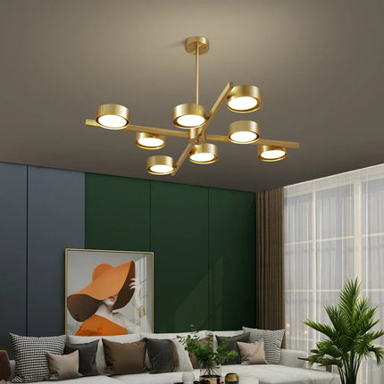 Lustre suspension nordique en cuivre pour éclairage doux — LZ4X9P2