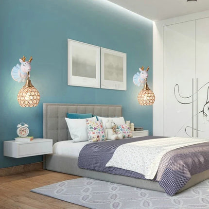 applique murale design animal éléphant et cerf pour enfants