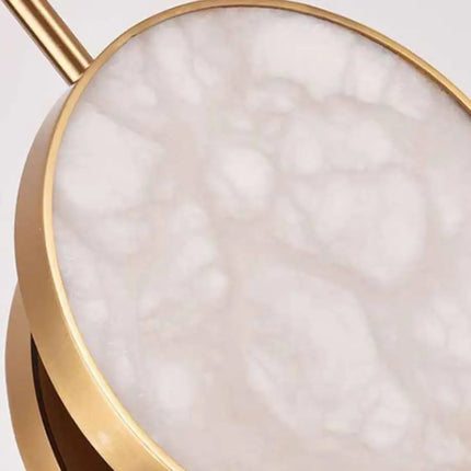 Suspension ronde à deux LED en marbre naturel pour intérieur — LZ4M9XQ