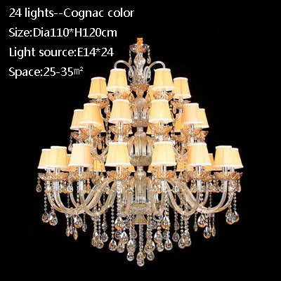 Lustre moderne en cristal et chrome pour éclairage de luxe — LZ4X9T