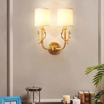 Applique murale en laiton tête de cerf style nordique américain — LZ4X9P2