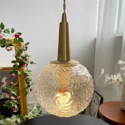 Suspension en verre doré avec design cuivre élégant — LZ4P9XQ